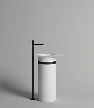 Раковина из искусственного камня Salini NINFEA 110521M 45х54 напольная цвет белый без отверстий под смеситель Раковина из искусственного камня Salini NINFEA 110521M 45х54 напольная цвет белый без отверстий под смеситель